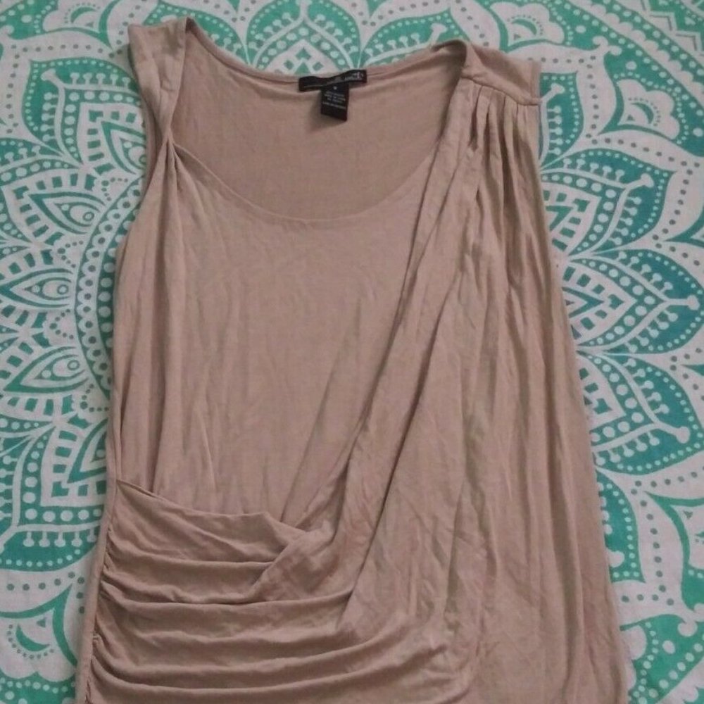 Willie Smith Tan Sleeveless Blouse